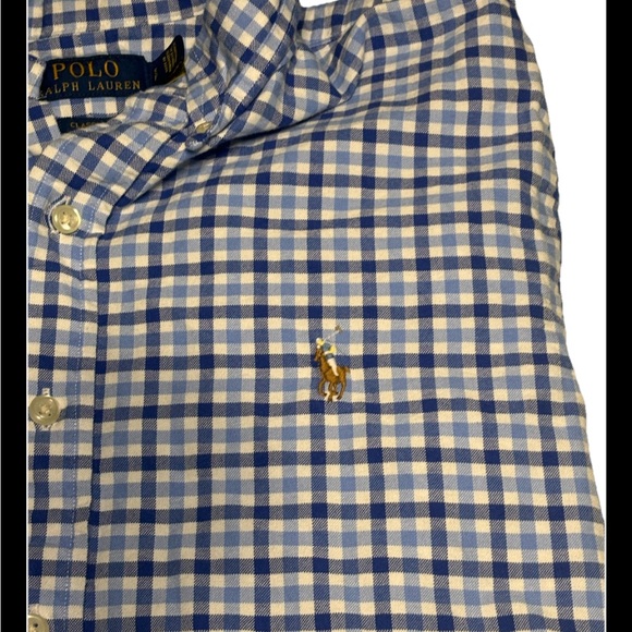 Polo by Ralph Lauren Blue Checkered Shirt - Picture 3 of 9